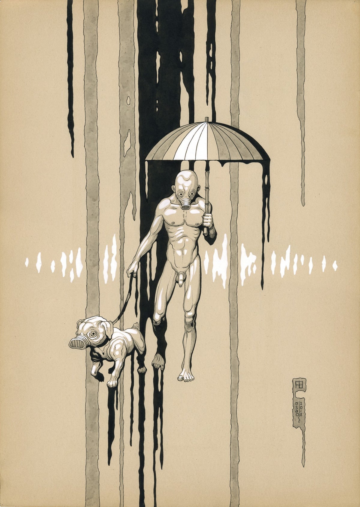 Adam and Eva. Alone — Art Print